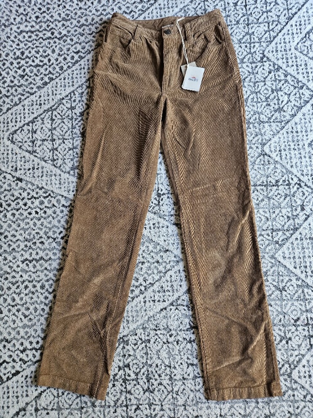 Faherty Julianne Courduroy Pant In Brown Size 26